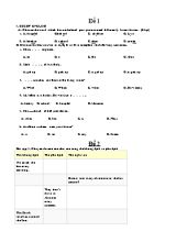 Đề ôn tập kiểm tra môn Tiếng Anh Lớp 6